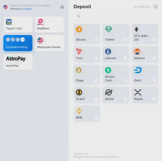 1win deposit methods