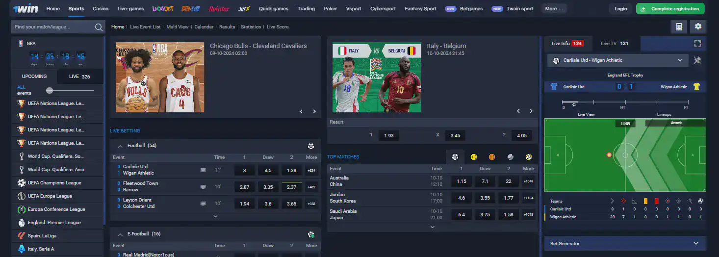 1win sports betting