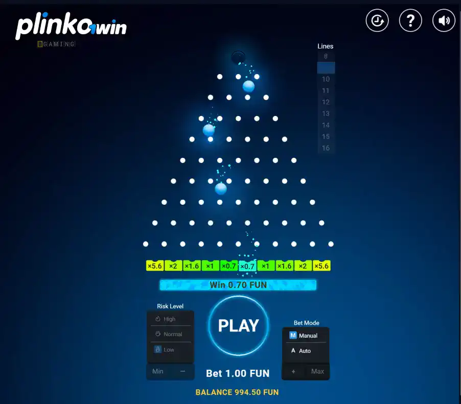 1win Plinko demo