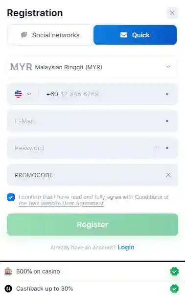 1win promocode Malaysia