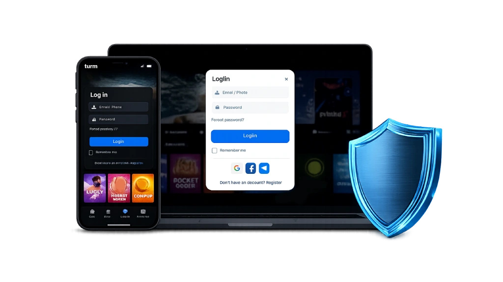 1win mobile application on a smartphone screen next to the official logo